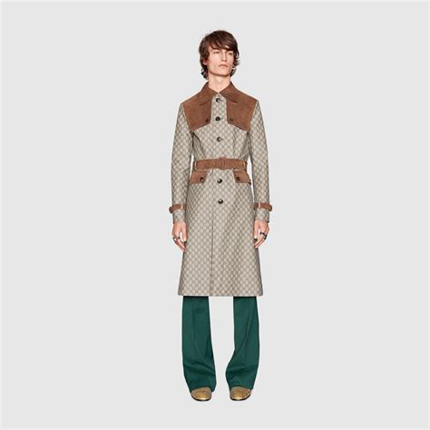 gucci mens trench coat|Gucci gg print jacket men's.